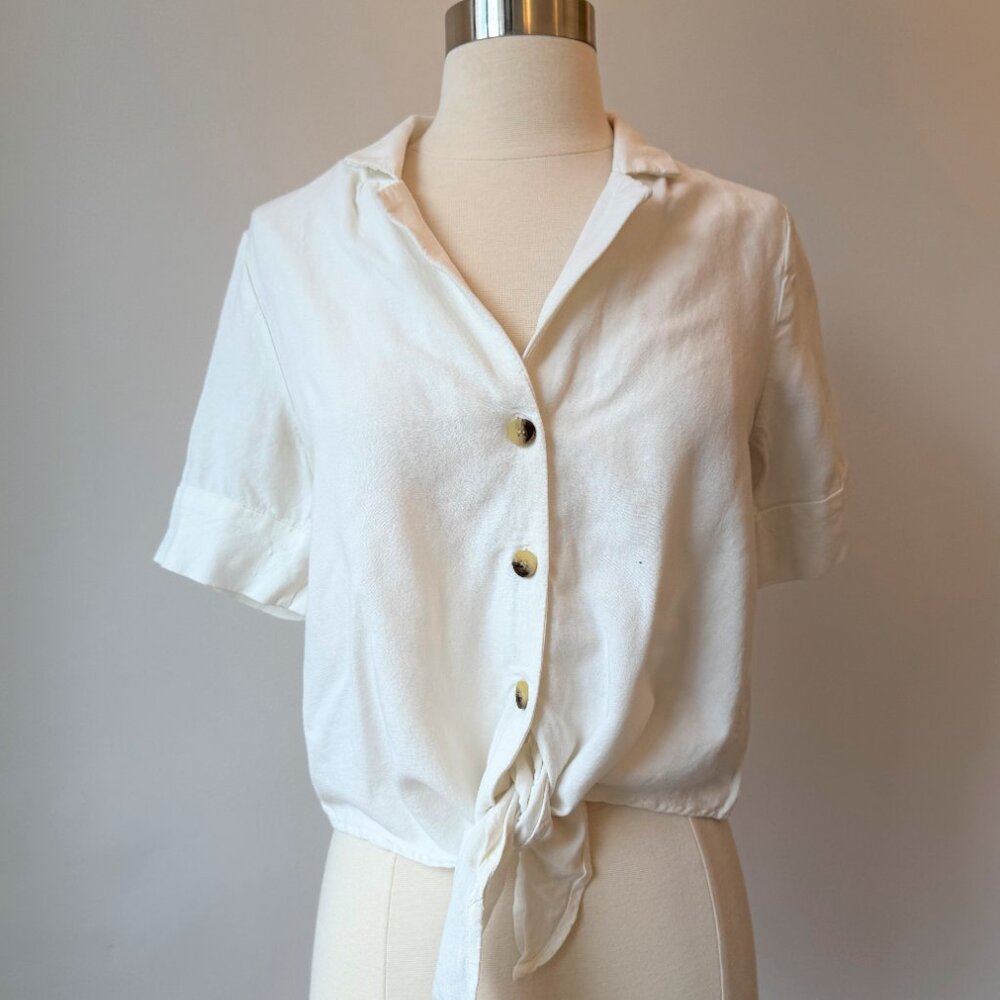 H&M Linen Blend Blouse, Size 4